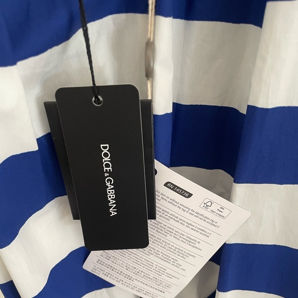 NWT Dolce & Gabbana Blue and White Sundress Size 42 Italian/Size 6 US - Picture 5 of 7